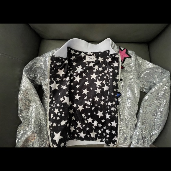 Lola + the Boys, girls unicorn sequin bomber size 8 & 12. - Picture 8 of 8
